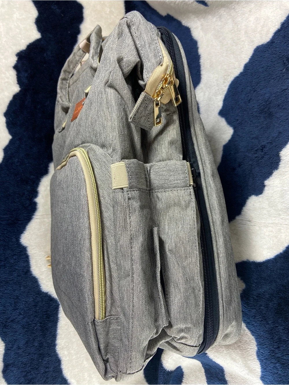 Debug Gray Dual Diaper Bag Backpack Convertible Changing Station
